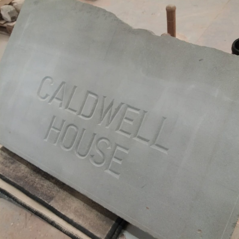 Stone Carved House name plate