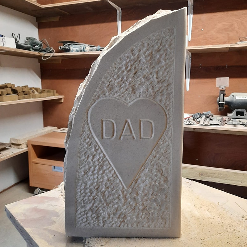Stone Carved Custom Memorial Stone