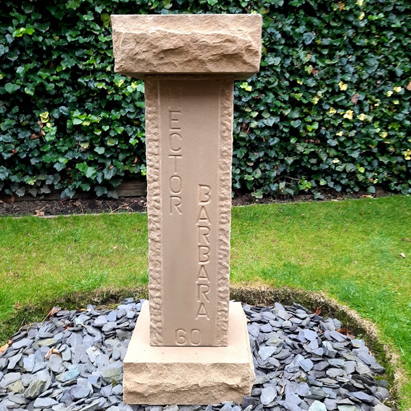 Stone Carved Anniversary Bird Feeder